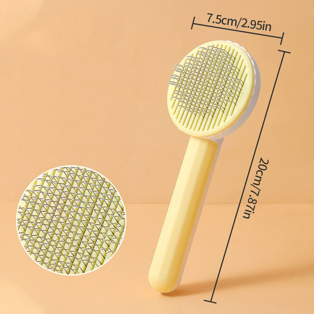 Self-Cleaning Slicker Brush – One Press and the Fur Lifts Right Off