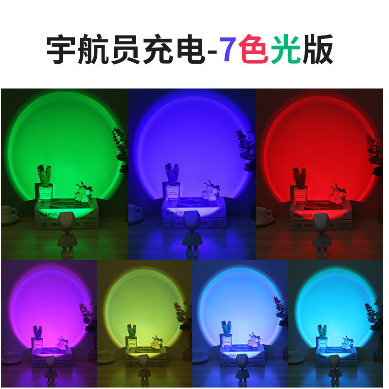 Astronaut Sunset Light – Whimsical Glow for Desk, Shelf & Streams