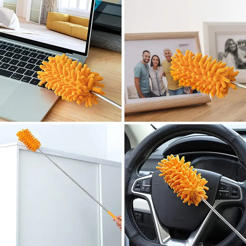 Extendable Microfiber Duster – Bends & Reaches High Without a Ladder