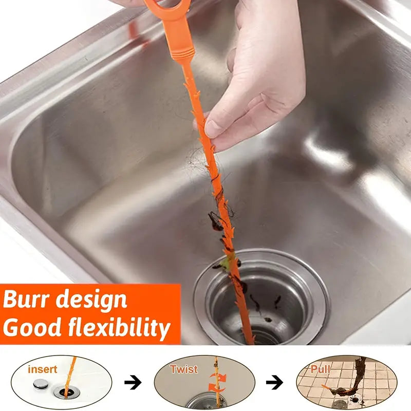 Drain Snake Hair Clog Remover – Clear Slow Drains, No Chemicals