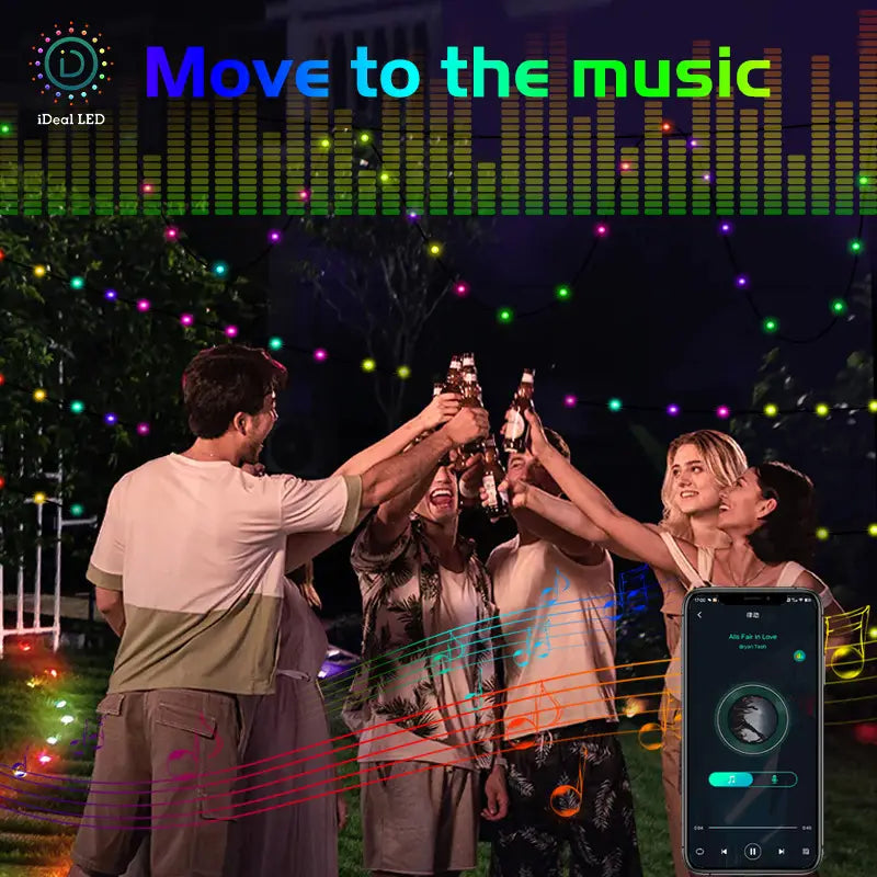 RGB Fairy String Lights – App-Controlled Color for Any Room
