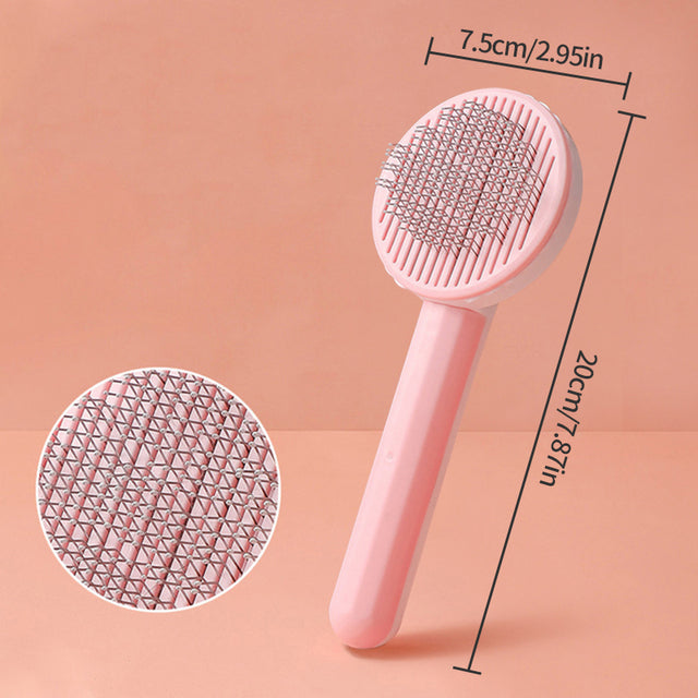Self-Cleaning Slicker Brush – One Press and the Fur Lifts Right Off