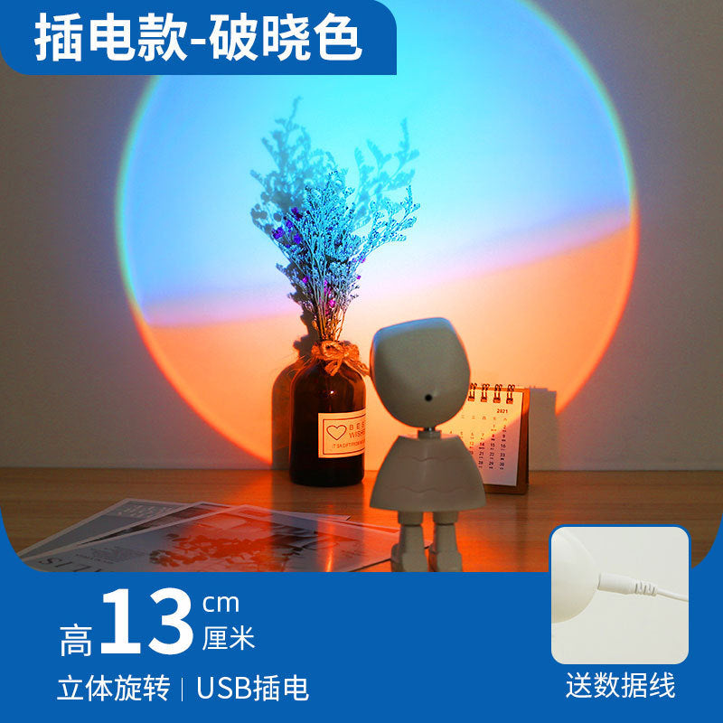Astronaut Sunset Light – Whimsical Glow for Desk, Shelf & Streams