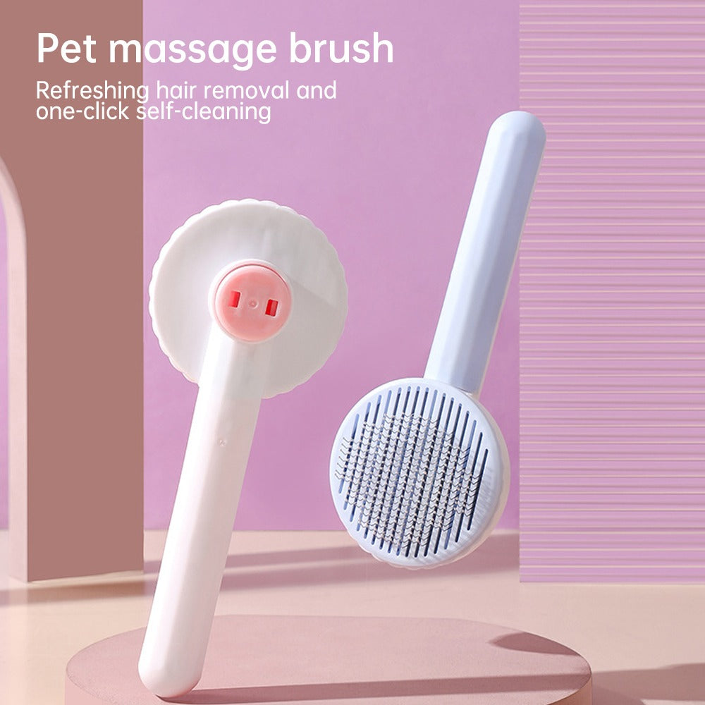Self-Cleaning Slicker Brush – One Press and the Fur Lifts Right Off