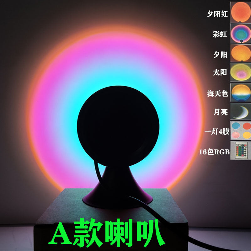 Sunset Projection Lamp – Instant Cozy Glow for Photos & Bedroom