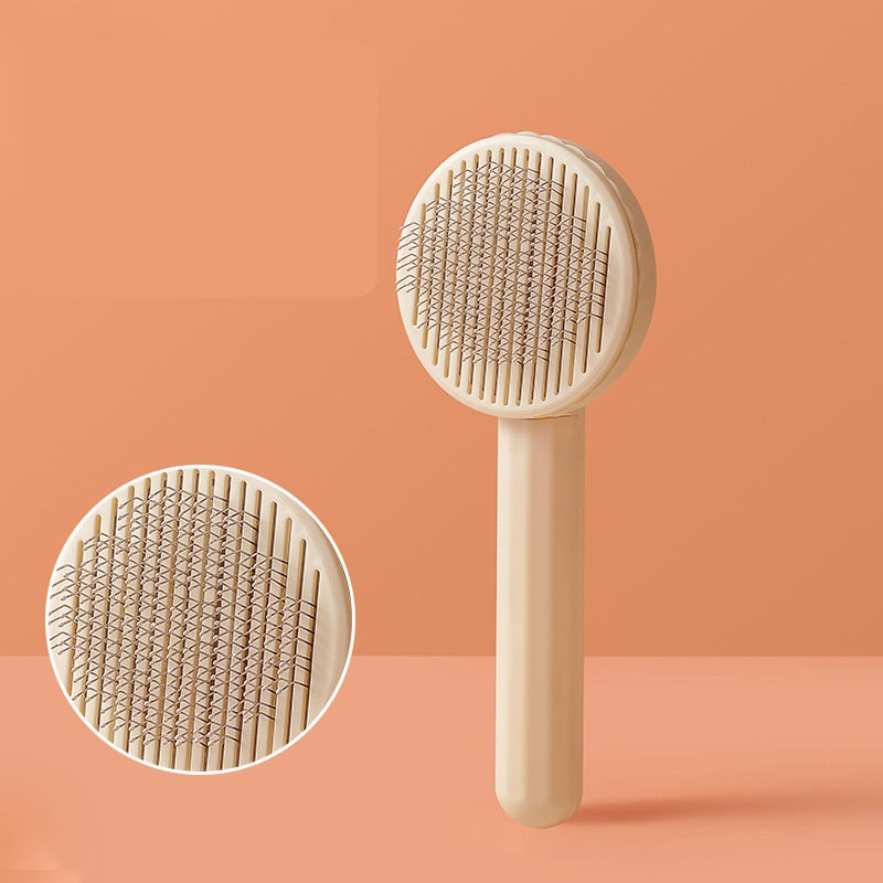 Self-Cleaning Slicker Brush – One Press and the Fur Lifts Right Off