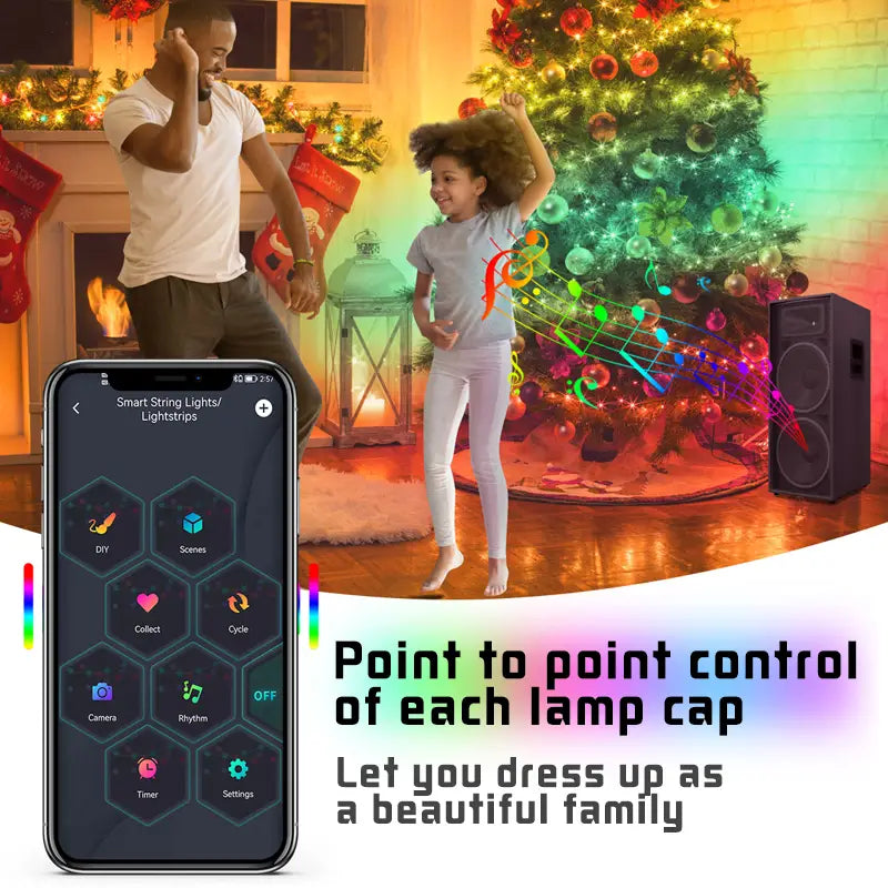 RGB Fairy String Lights – App-Controlled Color for Any Room