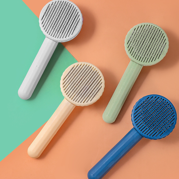Self-Cleaning Slicker Brush – One Press and the Fur Lifts Right Off