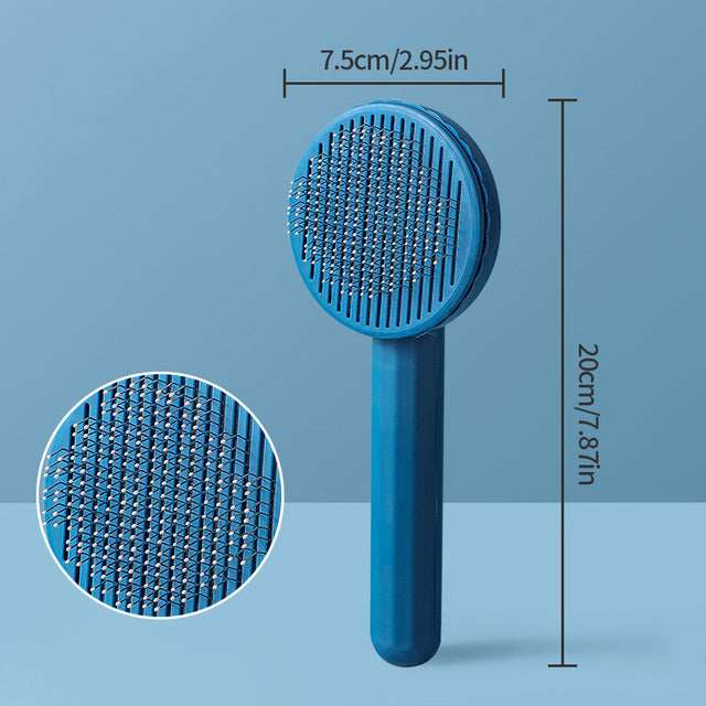 Self-Cleaning Slicker Brush – One Press and the Fur Lifts Right Off