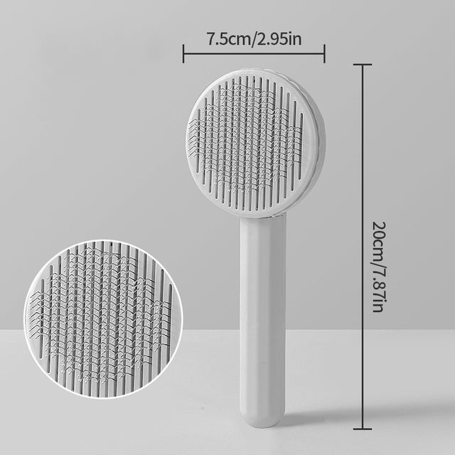 Self-Cleaning Slicker Brush – One Press and the Fur Lifts Right Off