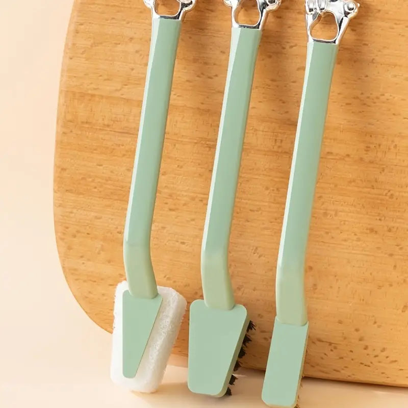 3-Piece Kitchen Cleaning Brush Set – Stiff, Soft & Crevice Brushes