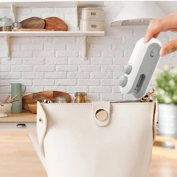 USB Bag Sealer & Cutter – Keep Snacks Fresh, Skip the Clips