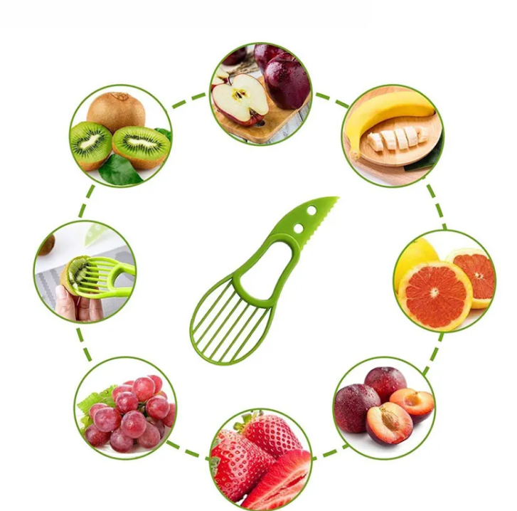 Avocado 3-in-1 Slicer – Split, Pit & Slice Without the Knife