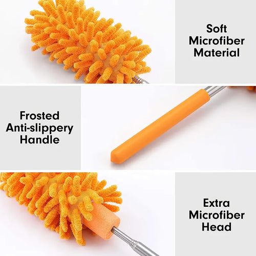 Extendable Microfiber Duster – Bends & Reaches High Without a Ladder