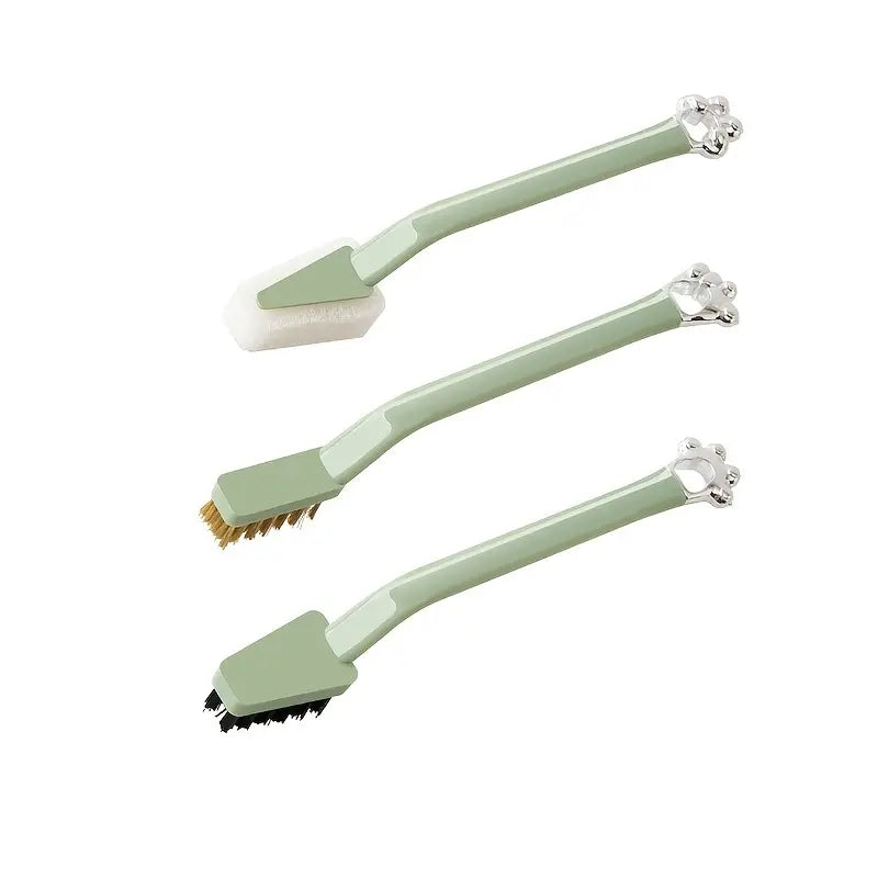 3-Piece Kitchen Cleaning Brush Set – Stiff, Soft & Crevice Brushes