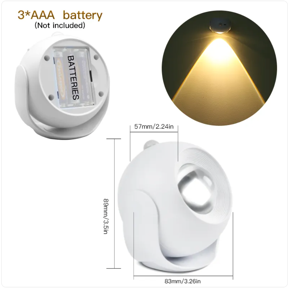 Motion-Sensor Wall Light – Rechargeable, Sticks Anywhere, Hands Free