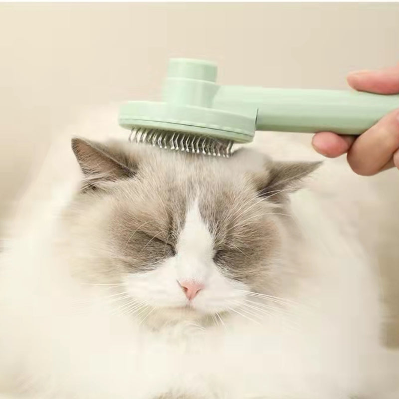 Self-Cleaning Slicker Brush – One Press and the Fur Lifts Right Off