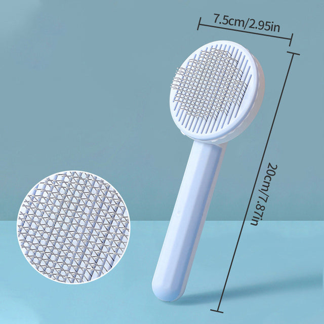 Self-Cleaning Slicker Brush – One Press and the Fur Lifts Right Off